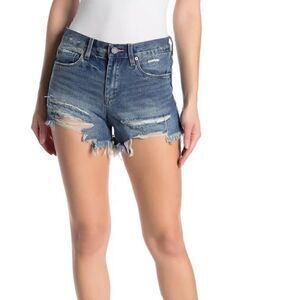 blanknyc | High Rise Distressed Denim Shorts